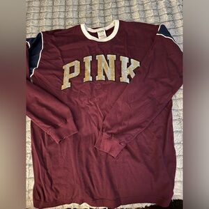 Pink bling long sleeve tee